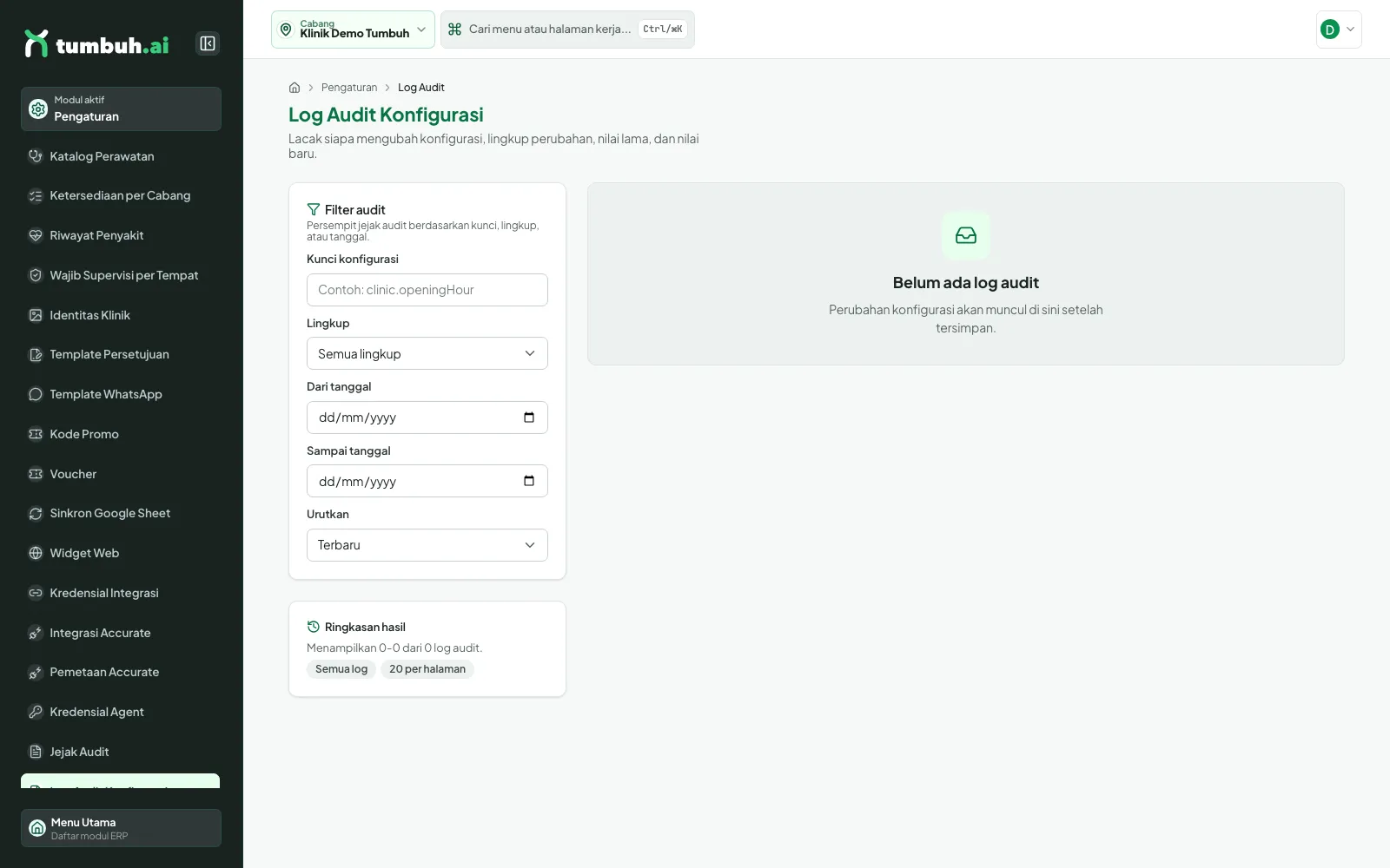 Log audit konfigurasi